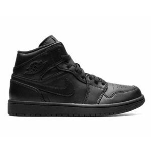 NIKE Air Jordan 1 Mid 'Triple Black' Sneakers Size 5.5Y